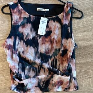 Abercrombie & Fitch Women's Abstract Print Sleeveless Top